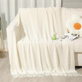 针织豆豆床尾毯秋冬办公室沙发午睡小盖毯子轻奢披肩毛毯blanket