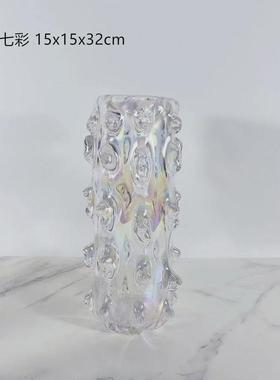 简约现代琉璃五彩摆设花器花器样板房间海参卧室客厅摆件工艺品