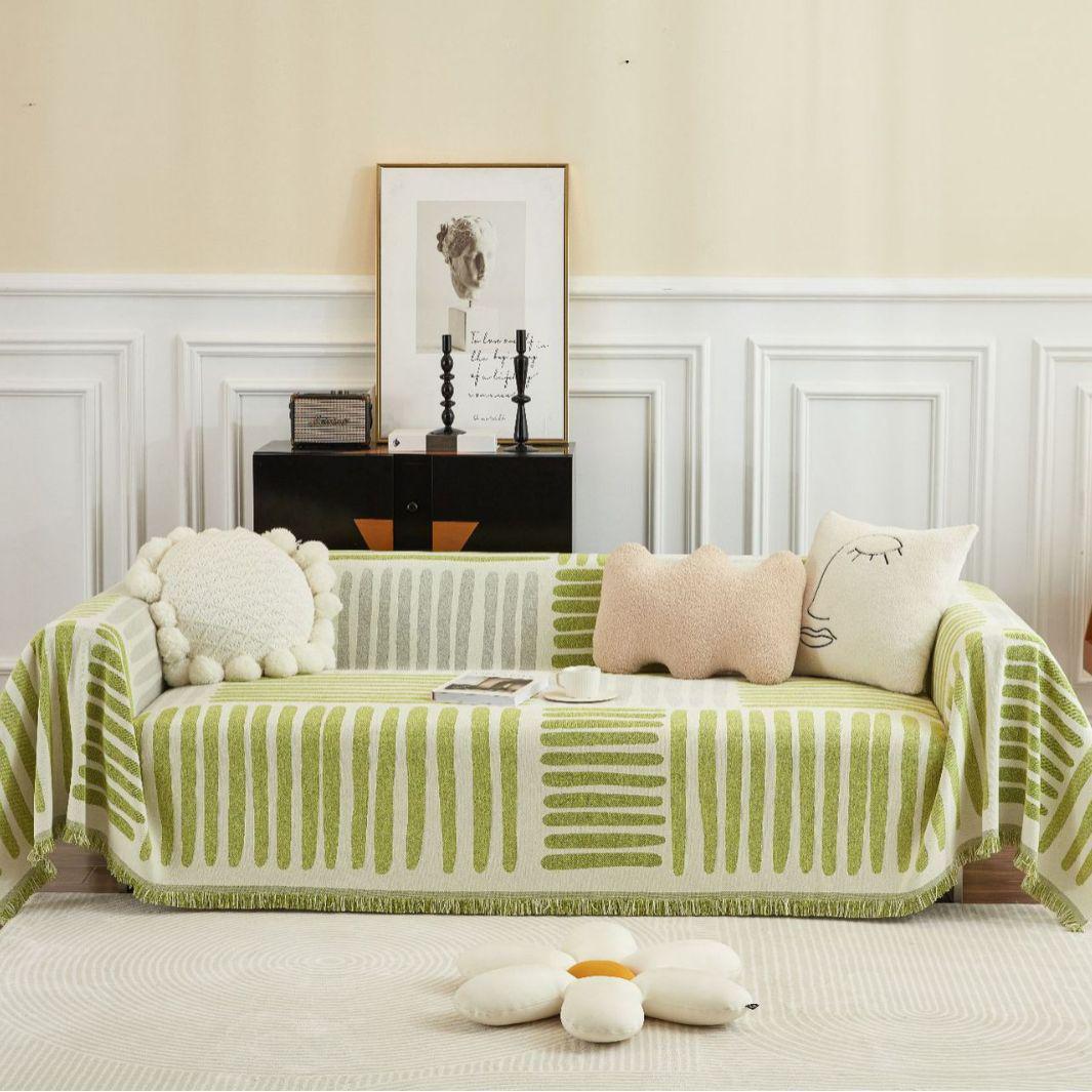 伊缦琪韵桌布多功能沙发巾盖双面几何现代简约厚实巾可用工厂直供