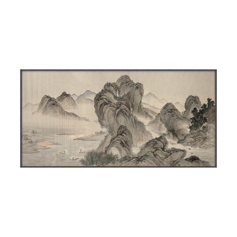 新中式大幅装饰画客厅沙发背景墙别墅茶室巨幅大尺寸旺宅山水挂画