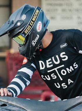 deus越野山地速降服速干T恤夏季防晒上衣摩托车机车骑行衫大码赛