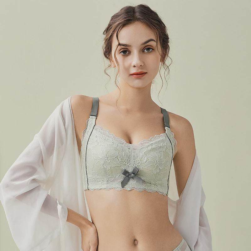 乳胶内衣女全罩杯聚拢收副乳胸罩无钢圈调整型上托薄款蕾丝文胸,女士内衣/男士内衣/家居服,保暖背心,淘宝优惠券,粉丝福利购,淘宝优惠卷