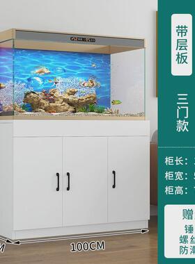 客厅鱼缸底柜隔断鱼柜超白缸底柜水草缸地柜水族箱仿ada柜可