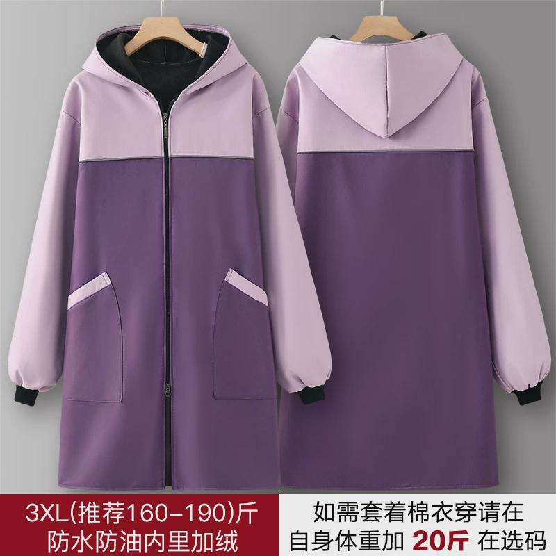 罩衣防油新款加绒加厚男士长袖围裙女防水摆摊年轻人厨房家用2024