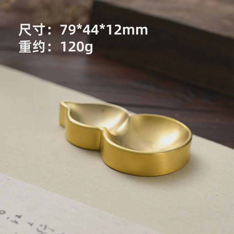 黄铜墨盒笔定做砚台火锅砚书法文房四宝多功能防漏墨文创礼品添