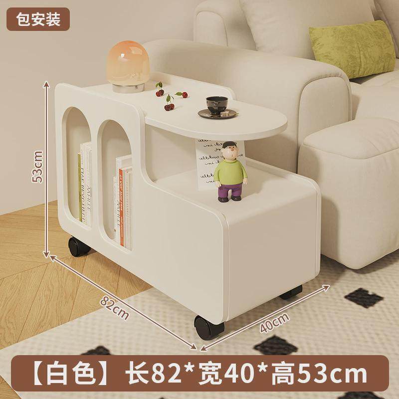 沙发边几可移动小方桌奶油风带轮边柜简厅小茶几置物侧小推车,住宅家具,角几/边几,淘宝优惠券,粉丝福利购,淘宝优惠卷