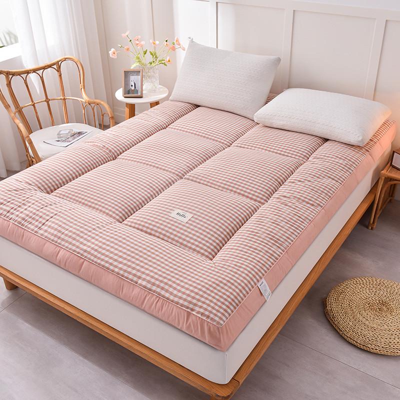 床垫加厚色织立体羽丝绒外贸褥子垫被家用软垫宿舍折叠单双人床垫