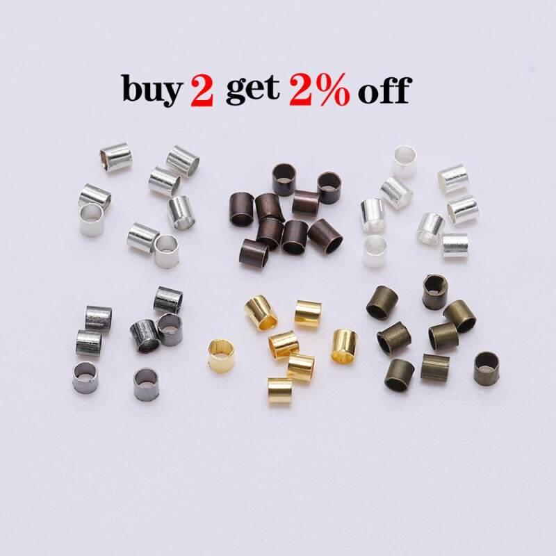 150-500pcs 1.5 2.0 2.5mm old Copper ube Crimp End eads Stopp