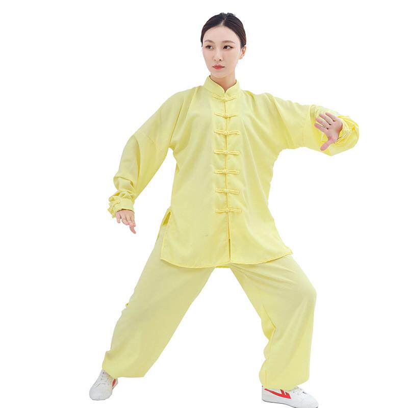 2024新款太极服晨练麻太极拳服装武术服装练功服中老年竹节舞蹈服