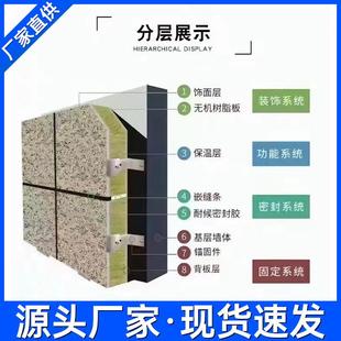 饰一体板防水隔音岩棉装 厂家直供保温装 饰板聚苯板挤塑板真石漆防