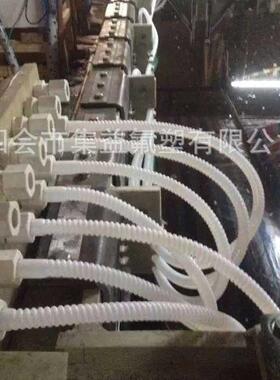 壬直售pcb用铁氟龙波纹管白色ptfe工业软管化工管由厂家法兰连接