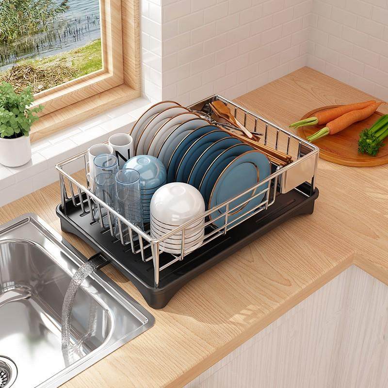 304不锈钢碗碟收纳架厨房置物架台式餐具沥水篮单层放碗筷收纳柜,厨房/烹饪用具,抹布架/厨房清洁收纳架,淘宝优惠券,粉丝福利购,淘宝优惠卷