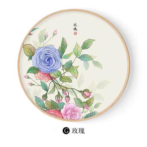 新中式装饰画禅意现代中式画客厅茶店玄关民宿茶室中国风植物挂画