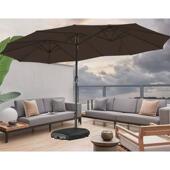 户外遮阳伞庭院伞咖啡厅摆摊商用长方形大伞三头沙滩伞休闲遮阳棚