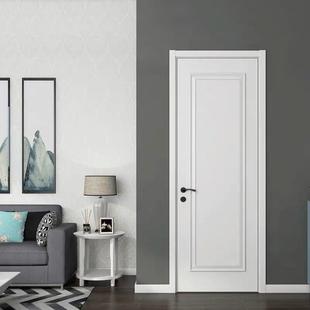 热销生态烤漆实木复合卧室门现代简约经济型家用木门房间酒店木门