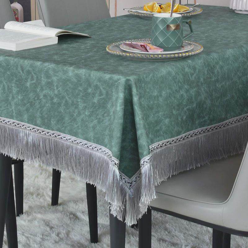 轻奢免洗桌布防水防油防烫高级感餐桌垫茶几台布书桌ins风长方形