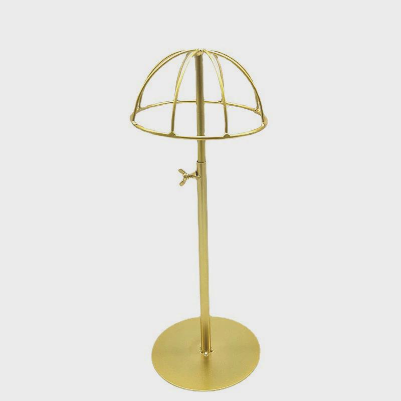 金色帽架帽子展示架金色帽托五金帽架铁艺帽子陈列架镂空铁艺帽托