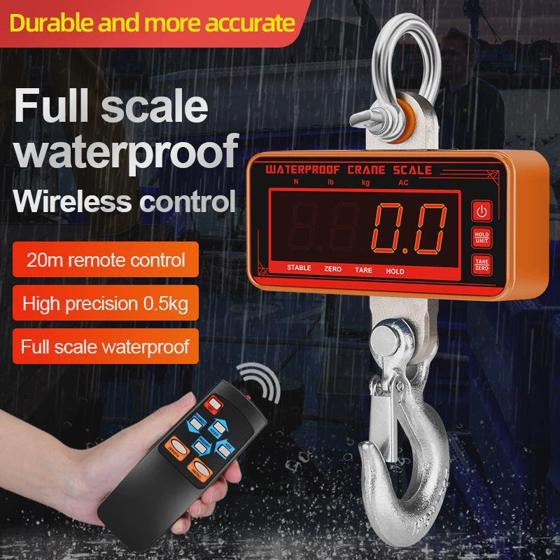 跨境热销1.5吨1t防水吊秤吊钩秤电子称行车秤秤磅无线吊称行车吊