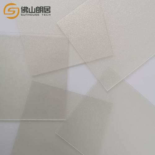 单面哑光颗粒pc磨砂板pc耐力板柔光板室内隔断半透明雾面采光板