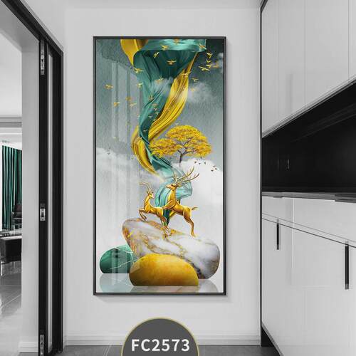 J6DA现代轻奢电表箱装饰画竖款电闸挂画可大尺寸配电箱遮挡箱推拉
