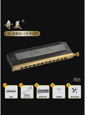 半音阶牌12孔48音16孔64音奇美口琴奇美十六孔口琴演奏口琴