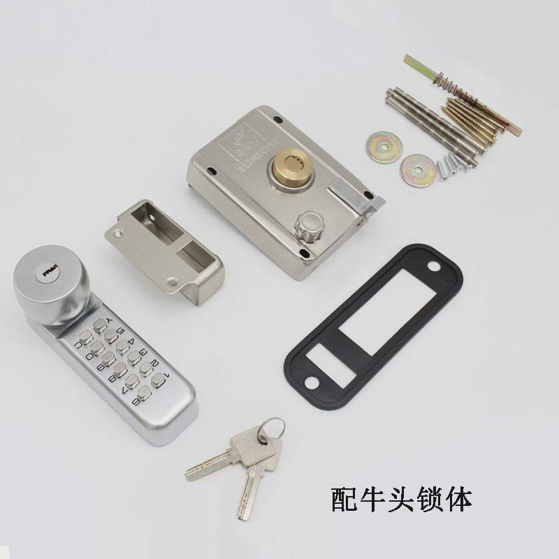 密码防水两用钥匙庭院机械门锁夜锁功能室外铝艺门铁艺门密码锁图片