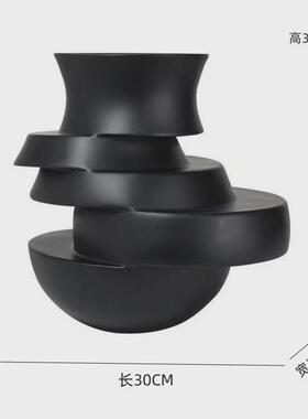 法式大花瓶白色高级感软装餐桌家居民宿酒店摆件现代艺术花器摆件