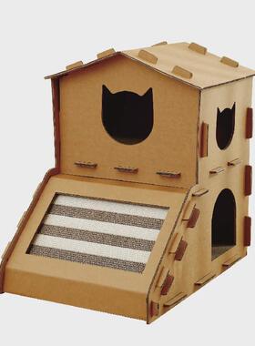 双层猫咪城堡大空间双层猫窝猫别墅坚固实用可玩可睡多猫可用现货