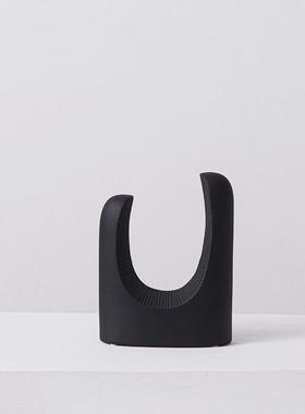 抽象不规则假山装饰品创意简约展厅样板房陶瓷摆件售楼处前台摆设