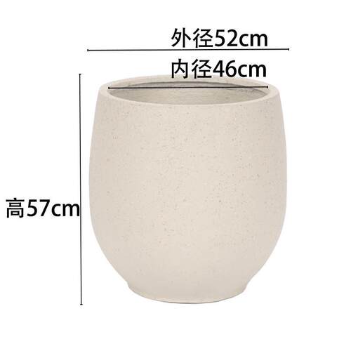 镁泥花盆北欧艺术客厅商场室内外落地简约绿植盆栽型号特大水泥盆