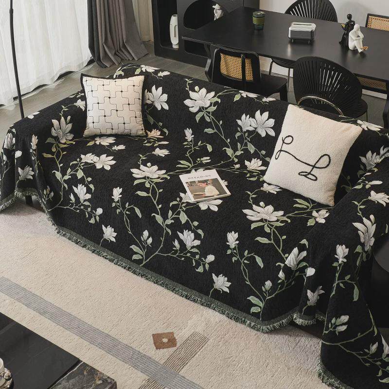 欧式古典雪尼尔沙发巾盖布高级感巾猫抓沙发套万能罩四季通用盖防