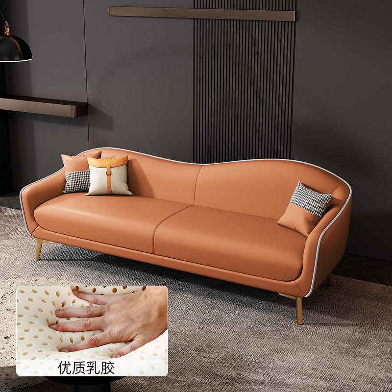 gy猫爪卧室小沙发客厅小户型简约双人三人位皮出租房沙发网红服装