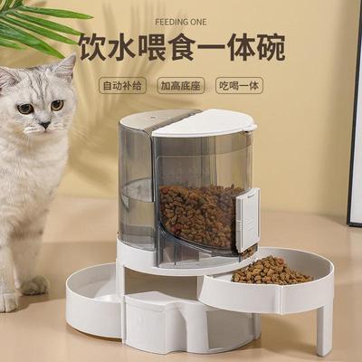 热销宠物喂食器狗狗多功能自动双碗储量桶猫咪饮水碗饭碗用品现货
