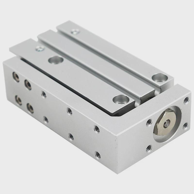 现货smc型口罩滑台气缸mxh6直线导轨可调气动气缸小型机精密气缸