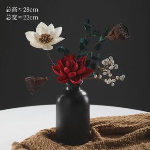 莲蓬干花真花摆件轻奢餐桌装饰花家居清新禅意花束