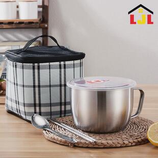 【特惠】304不锈钢材质饭盒圆型学生食堂打饭大容量餐盒快餐杯