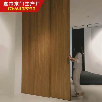三联动推拉门极窄厨房木门无地轨移门四联动推拉门吊轨隔断折叠门