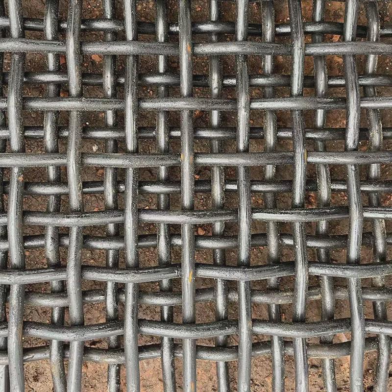 沙石编织筛网实体厂家直销矿山锰钢筛网高锰钢轧花金属筛网