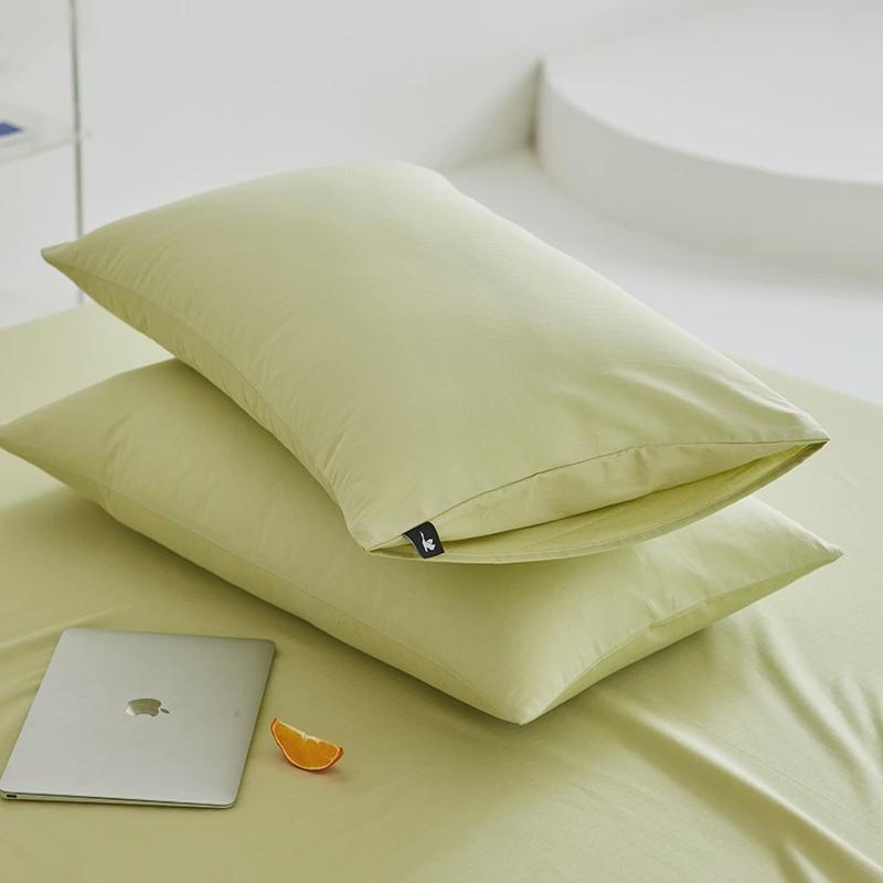 a类高档全棉家用成人枕套一对装纯棉枕头套夏季学生宿舍纯色48x74