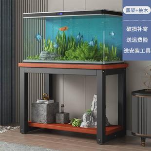 鱼缸架子架钢架客厅木底柜钢金属铁艺置物架桌子底座底架储物工厂
