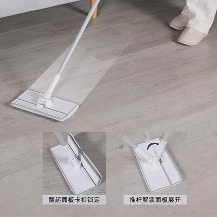 折叠拖把尘推平拖木地板平板拖把专用免手洗家用懒人神器