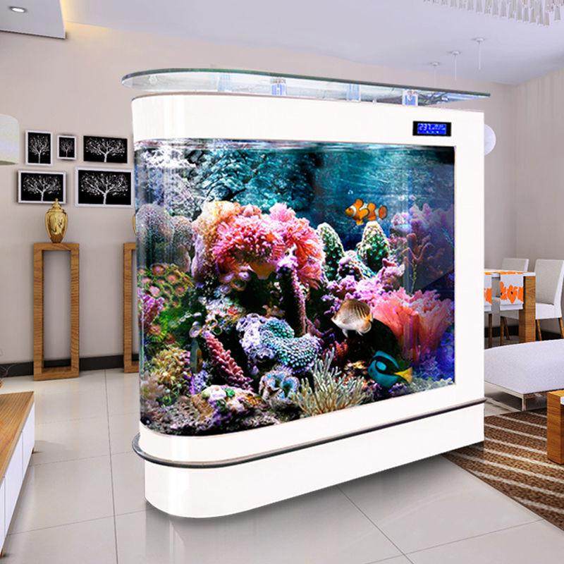 热销jss子鱼缸客厅家用中型水族箱长1/1.2/1.5米生态落地鱼缸屏风,宠物/宠物食品及用品,桌面缸,淘宝优惠券,粉丝福利购,淘宝优惠卷