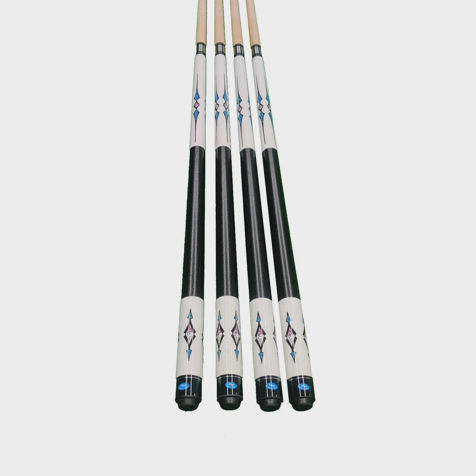 北美枫木台球杆美式大头杆花式九球杆经典白纹1/2中式黑八桌球杆