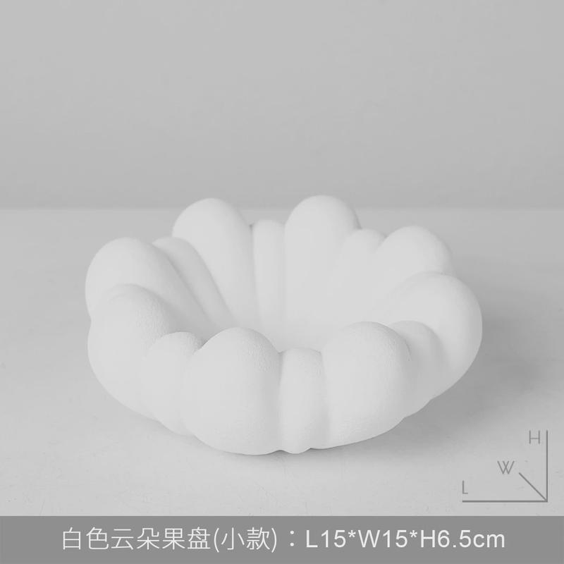 中古意式云朵摆件水果盘托盘收纳样板间茶室客厅餐厅茶几软装饰品