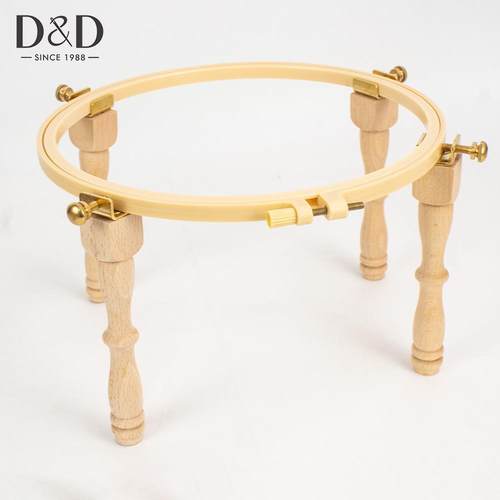 法式绣花架子台式刺绣工具支架实木家用框便携式绣棚固定十字绣