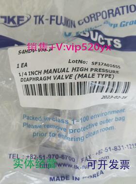 现货供应全新TK-FUJIKIN1/4MVCR高压隔膜阀S4HDV-4VM-P现货