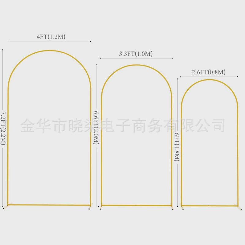 金属拱门婚庆铁艺拱形布置支架生日派对活动场地背景道具拱门