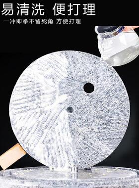 石磨家用小石磨盘迷你手推小型麻石老石磨手动家用手工石墨豆浆机