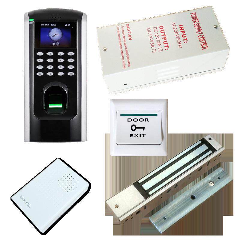 14号中控F7办公室门禁考勤TCP/IP网络单开玻璃门指纹门禁磁力