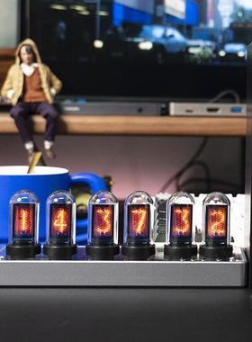 跨境电商桌搭氛围灯电子竞技房时钟控制ips彩屏拟辉光管数字无线